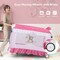 Babyjoy Portable Playpen Crib Cradle Baby Bassinet Changing Pad Mosquito Net with Bag Pink